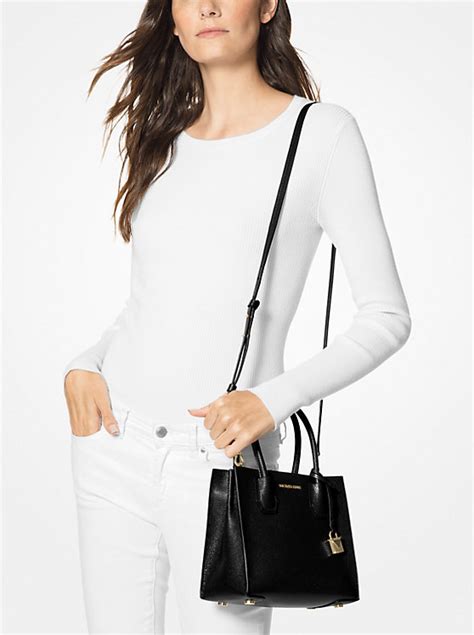 michael kors pebbled leather crossbody bag|michael kors mercer best badger.